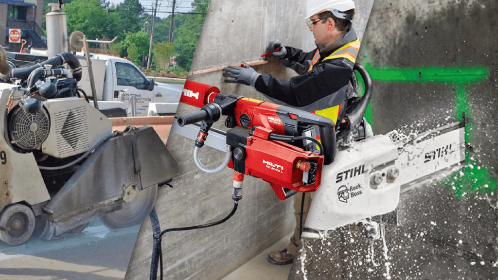 What machines do concrete cutters use?