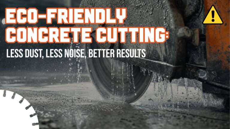 Read more about the article Eco-Friendly Concrete Cutting: Less Dust, Less Noise, Better Results