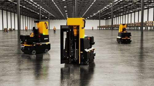 Robotic core drilling system using AI precision on a commercial concrete slab for construction projects.